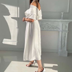 Off-Shoulder White Dress