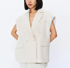 Oversize Linen vest