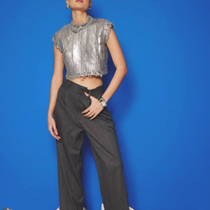 Metallic Winter Top