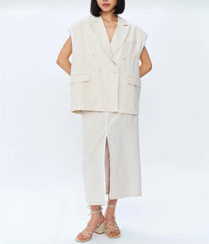 Oversize Linen vest