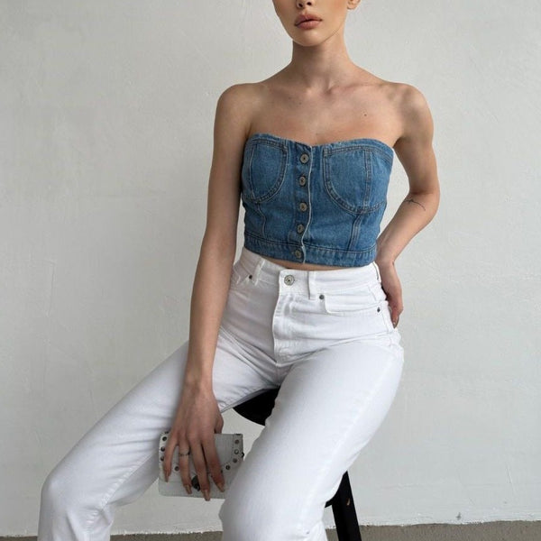 Denim Crop Top