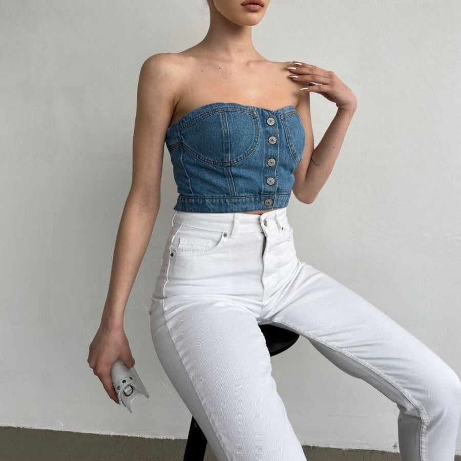 Denim Crop Top