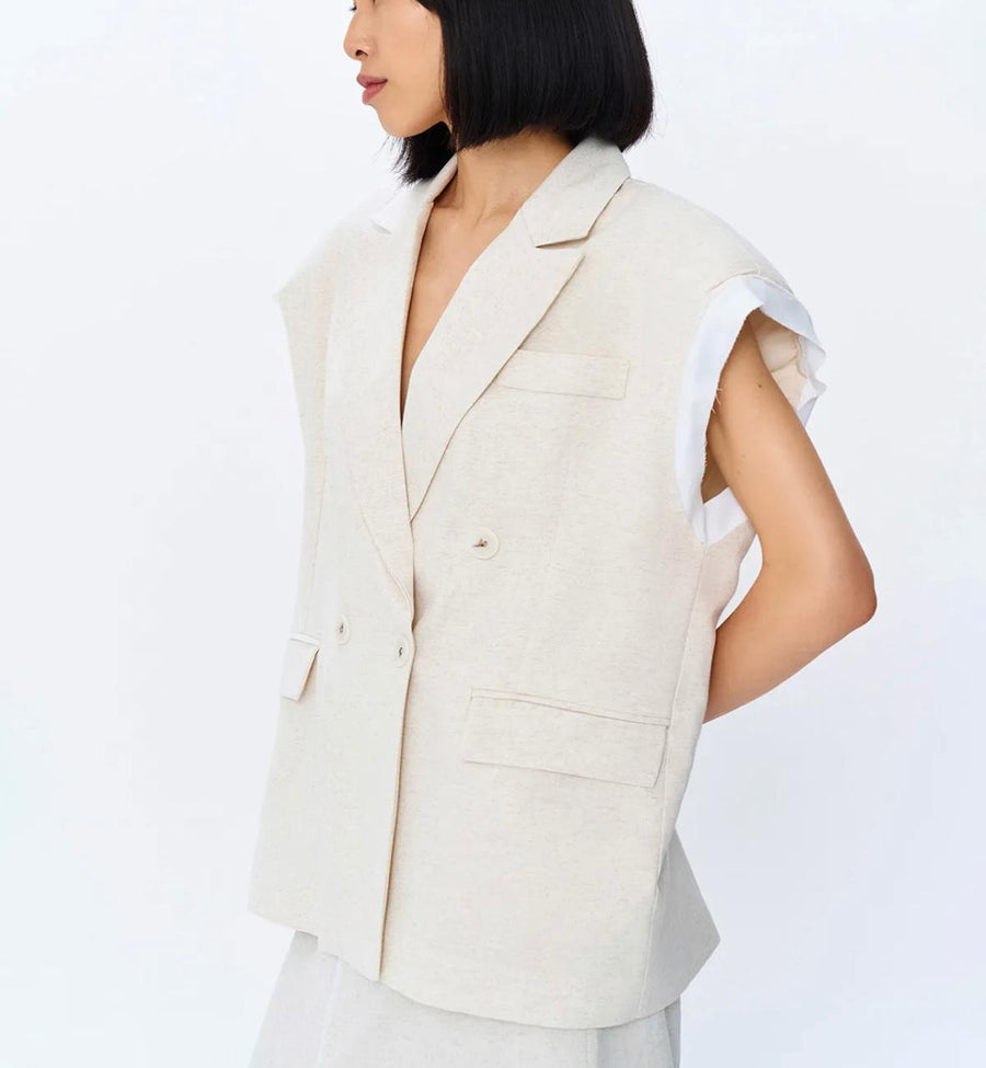 Oversize Linen vest