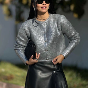 Metallic Wool Jacket