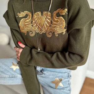 Gold Embroidered Top