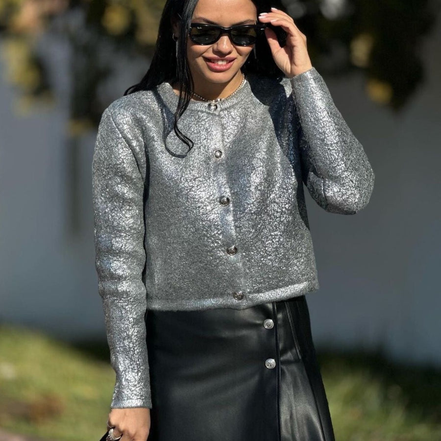 Metallic Wool Jacket