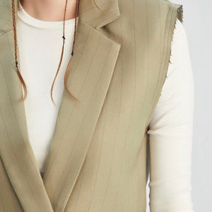 Olive Green Cropped Vest