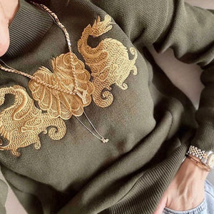 Gold Embroidered Top