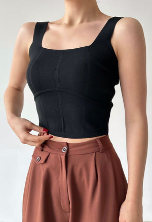 Black Crop Basic